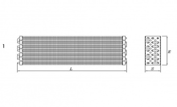 333111 20-tubes static evaporator (1500x110x245mm)